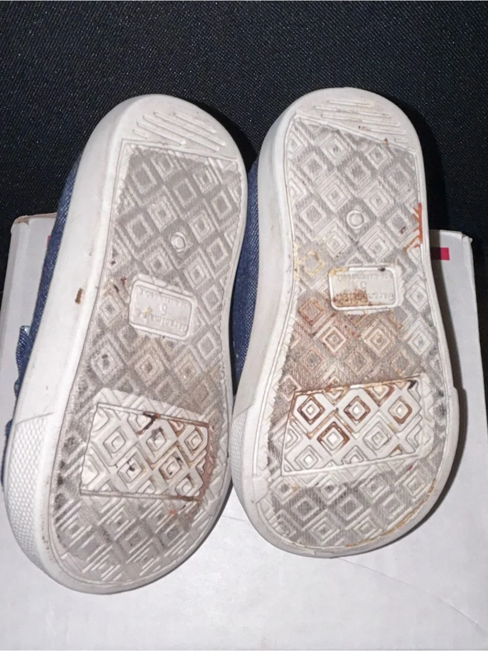 Garanimals Denim Slip-On Sneakers with Heart Bow Accents - Blue